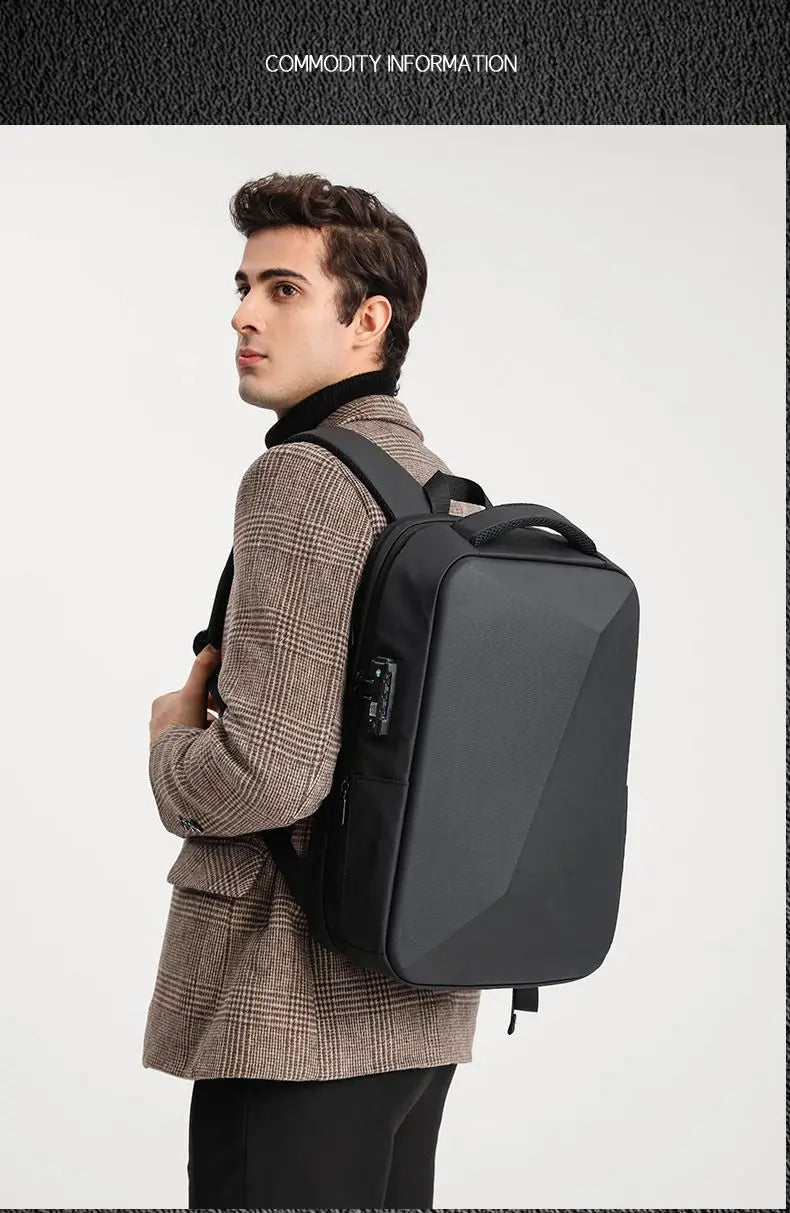 ABS EVA Hard Shell Fashion Multifunction  Series Backpack Men Anti Theft Waterproof Laptop Backpack Business Travel Backpack Hot