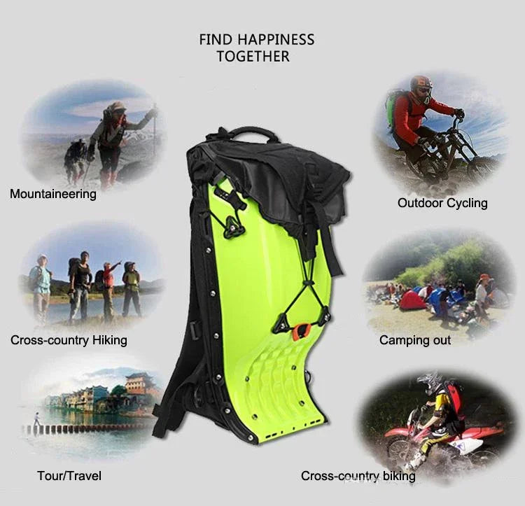 25L Motorcycle Riding Hard Shell Luggage Backpack Shoulder Waterproof Motocross/Moto Racing Protective Drop ABS Tank Bags