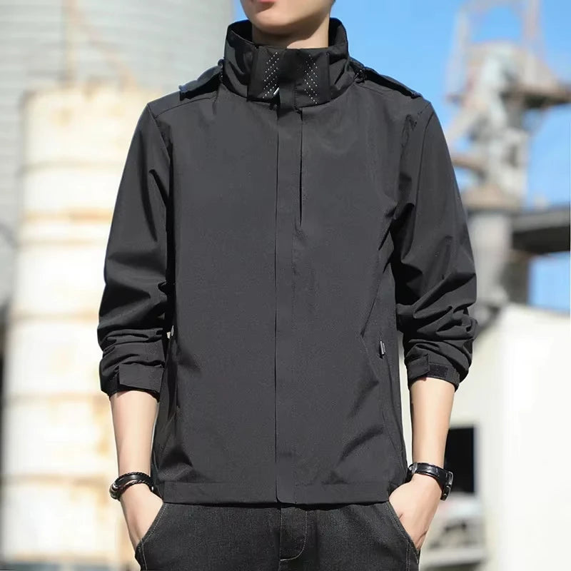 Windproof and Rainproof Thin Charge Coat Men Women Spring Autumn Basic Jacket Waterproof Outerwear Outfits Fashion Clothing New