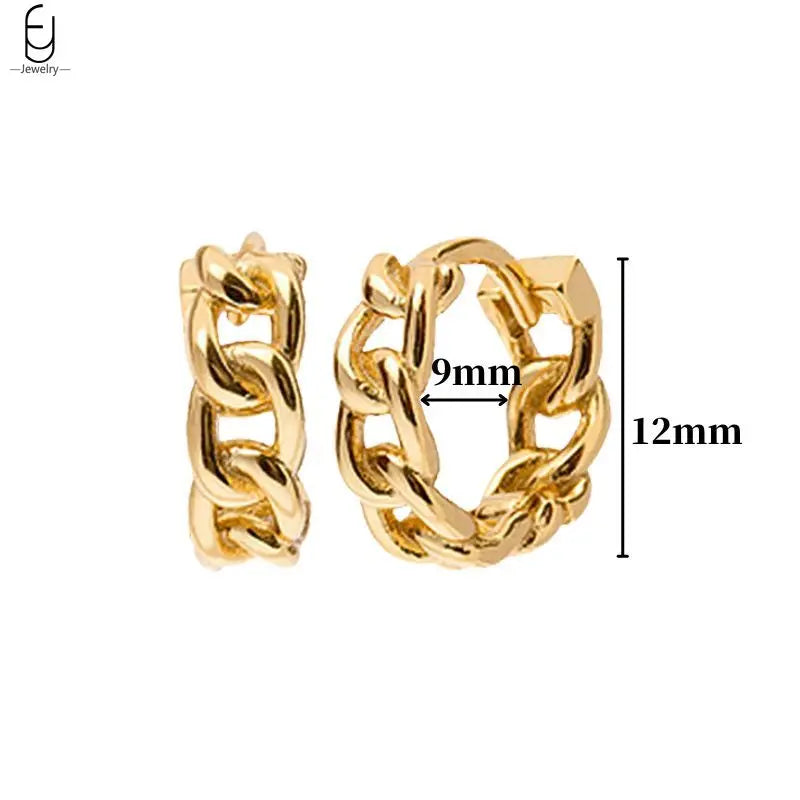 925 Sterling Silver Needle Vintage Gold Earrings Luxury Long Chain Tassel Crystal Hoop Earrings for Women Party Trend Jewelry