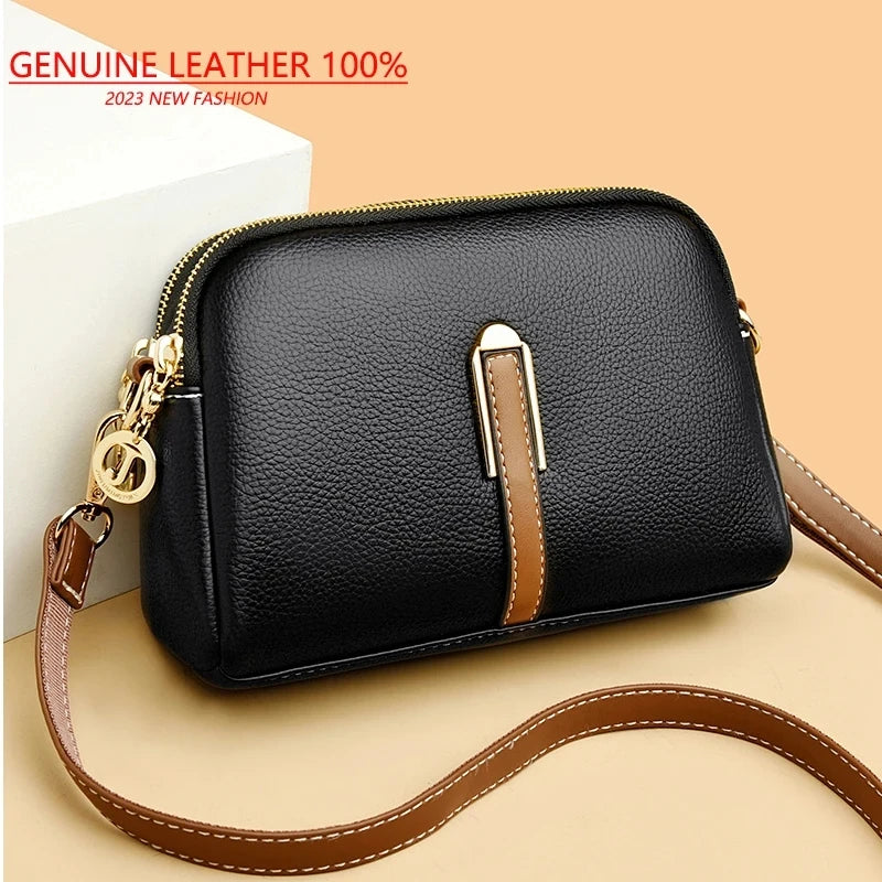 Women Handbag Designer Cowhide Flap Bag Luxury Women's Messenger Bags Crossbody Bags For Women