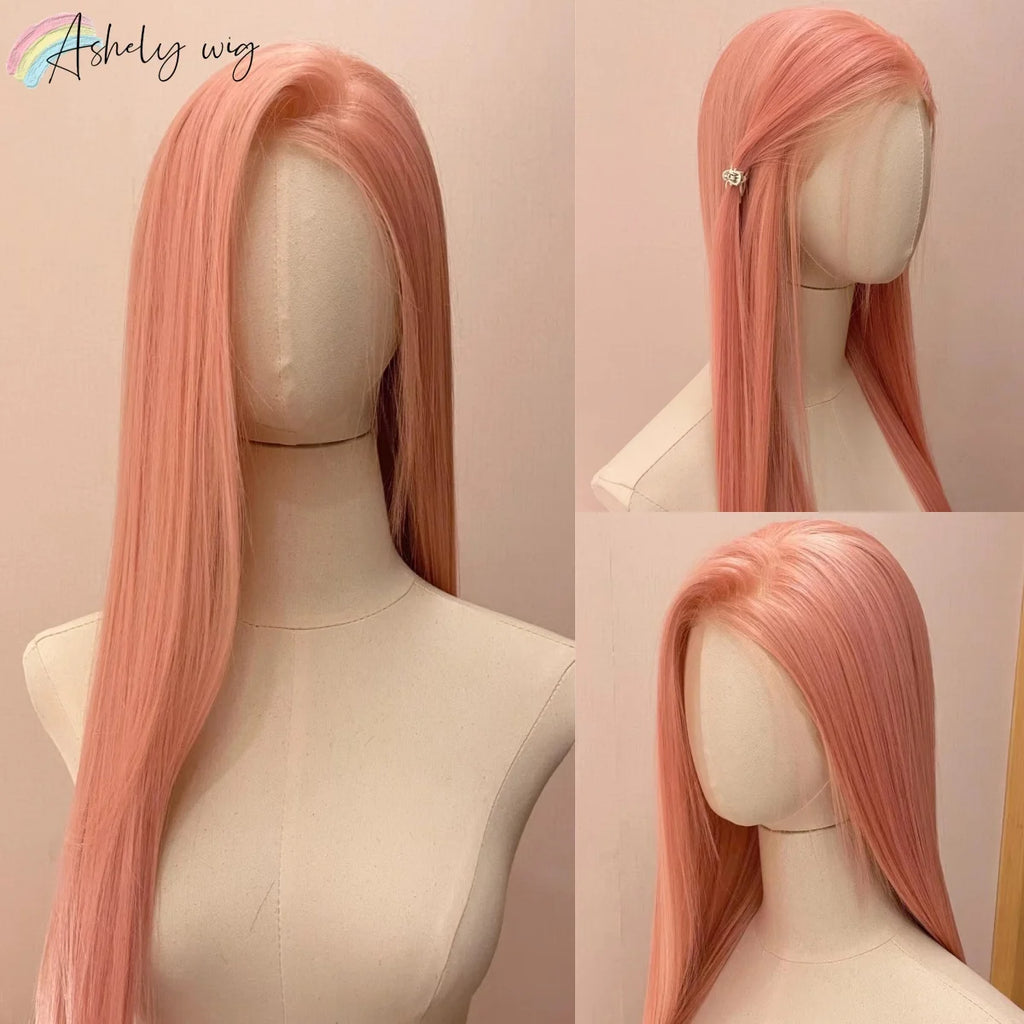 13x4 Dark Purple Wig Long Straight Purple Synthetic Lace Front Wigs for Woman daily use Heat Resistant Fiber Glueless Lace Wigs