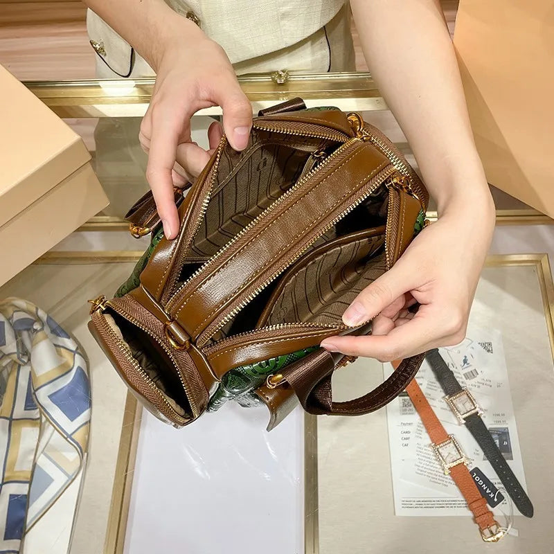 Brand Spring/Summer Boston Women's Bag Handheld Pillow Bag 2025 New High Fashion Single Shoulder Crossbody Bag for Women