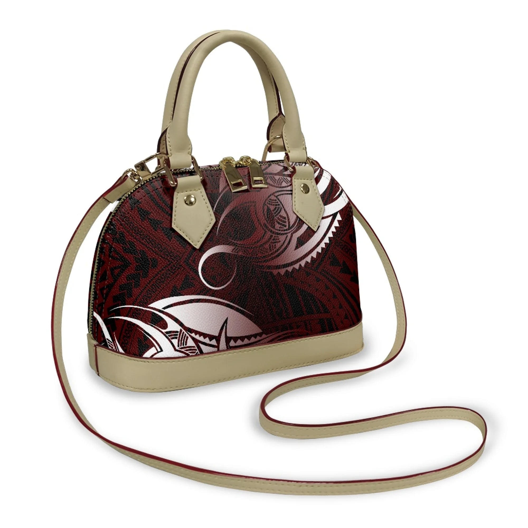 Polynesian Handbag Crossbody Bag Samoan Tribe Hibiscus Flower Design High Quality Shell Bag Temperament Durable Handbag