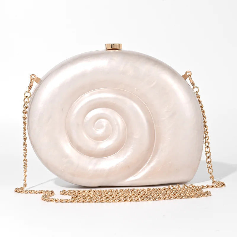 Bags For Women Wallets Acrylic Conch Shell Crossbody Summer Beach Shoulder Bag Wedding Evening Novelty Luxury Designer Handbags
