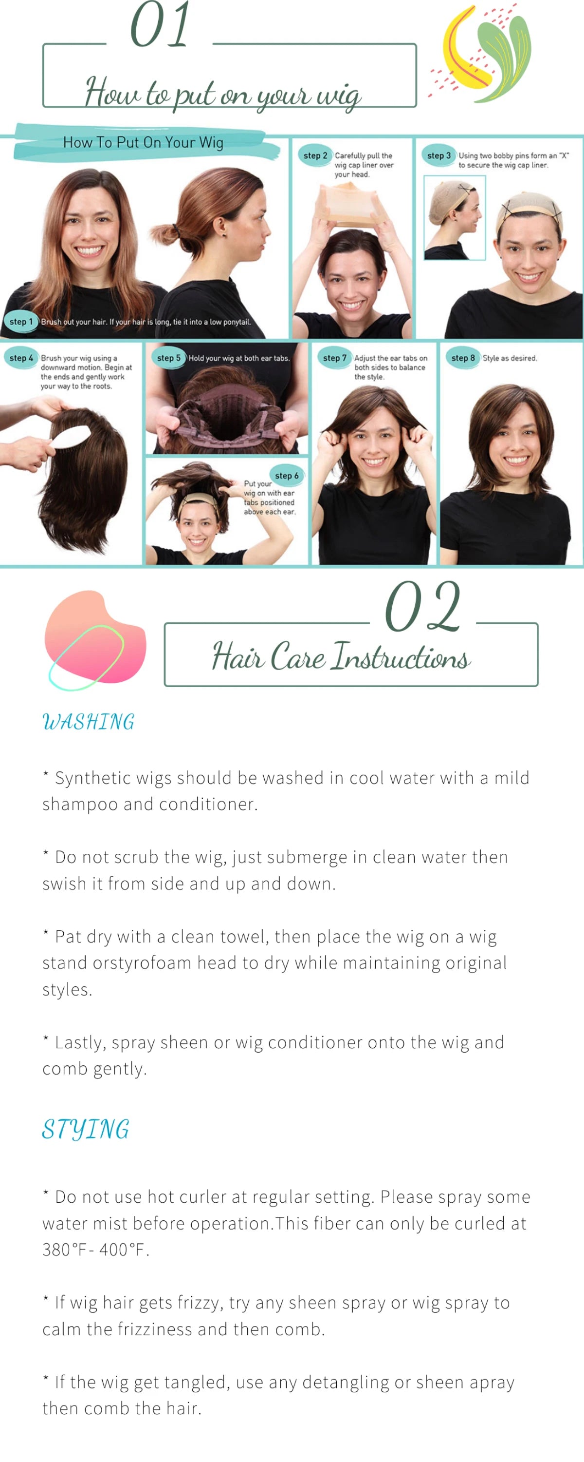 Body Wave 13*4 Lace Front Synthetic Wigs,Long Glueless Lace Front Wig with Pre Plucked Natrural Hairline and Baby Hair