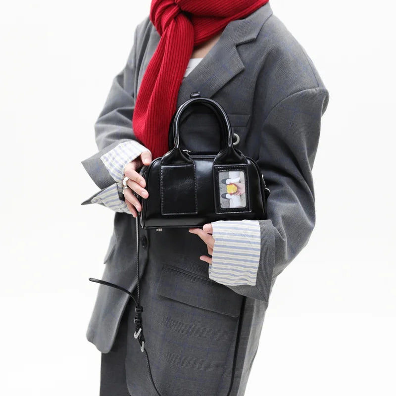 Itbag Small Crossbody Shoulder Bag For Women With Photo Card Holder Niche Design Boston Pillow Style Groupie Merch Handbag