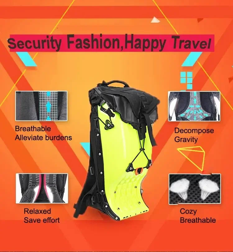 25L Motorcycle Riding Hard Shell Luggage Backpack Shoulder Waterproof Motocross/Moto Racing Protective Drop ABS Tank Bags