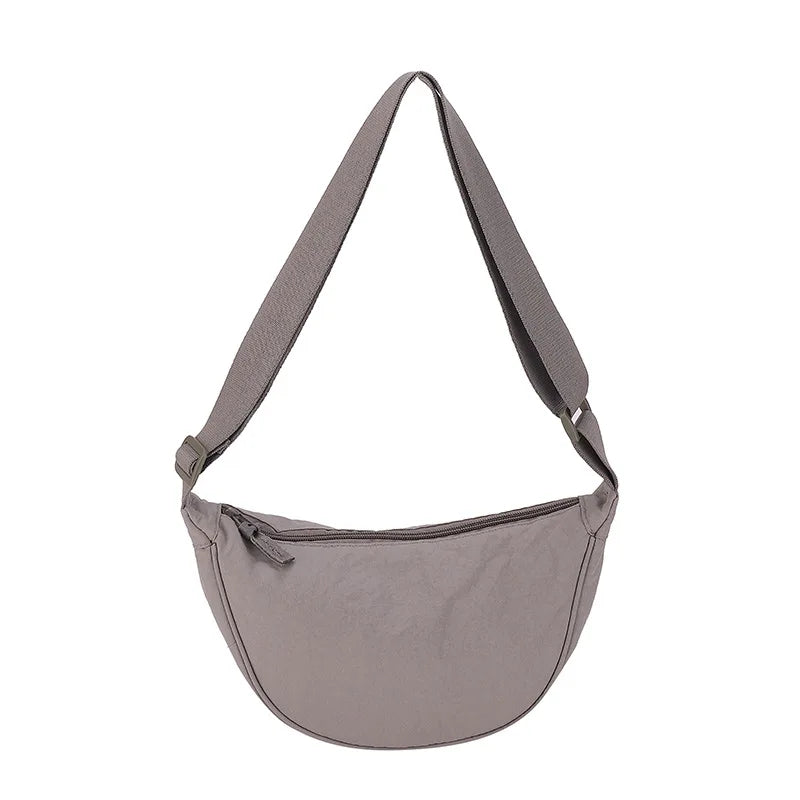 Women's Shoulder Bag Nylon Material Saddle Bag Versatile Fashionable Simple Dumpling Bag Trendy Cloth Bag Women's Crossbody Bag