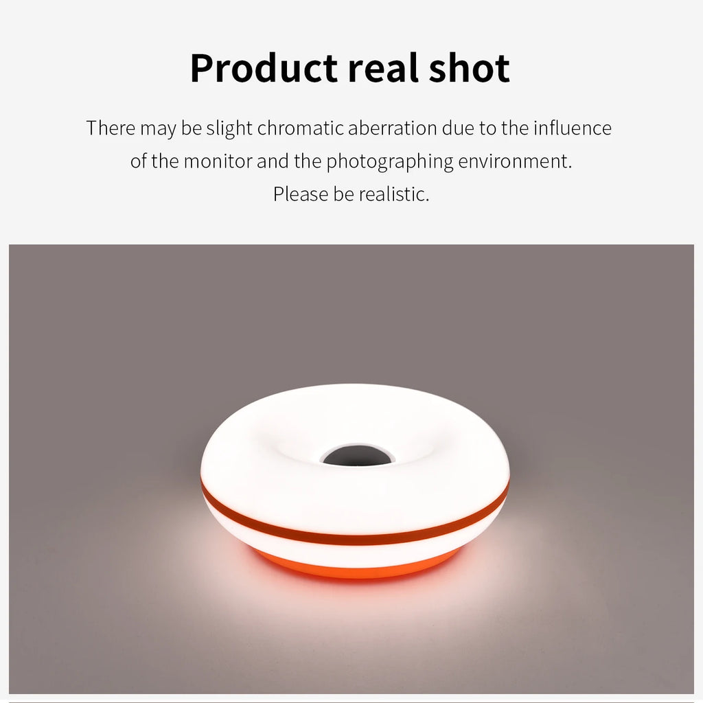Bauhaus table lamp USB plug bedroom bedside lamp living room dining room decoration donut ambient light（Not glass）
