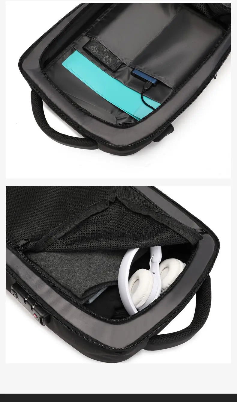 ABS EVA Hard Shell Fashion Multifunction  Series Backpack Men Anti Theft Waterproof Laptop Backpack Business Travel Backpack Hot