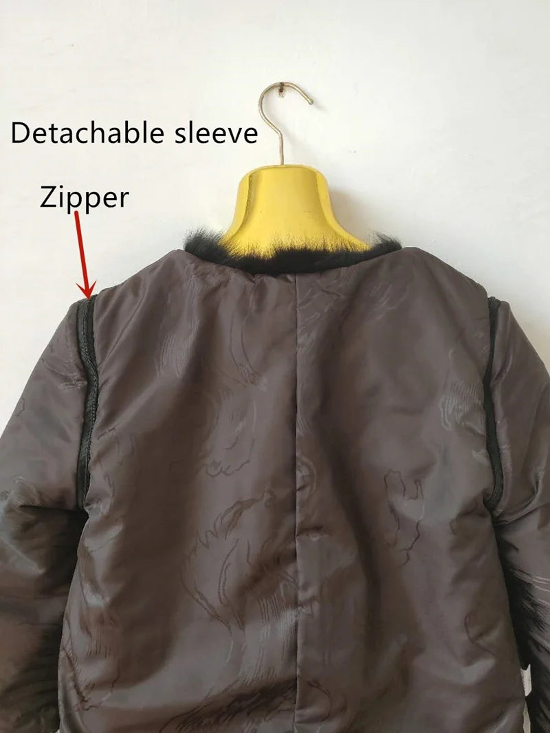 NEW style  4in1 real fur coats Women Natural Real Fur Jackets Vest Winter Outerwear Women fox fur coat high quality fur Clothes