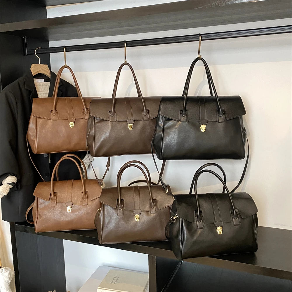 MOODS Branded Luxury Top-handle Bags For Women 2 Sized Big Capacity Boston Shoulder Crossbody Bags 2024 Latest Designer Handbags