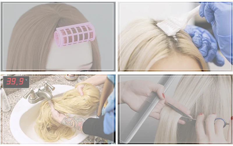 NAMM Rose Pink Short Wig for Women Daily Party Overhead Dyeing Black Natural Synthetic Lavender Heat Resistant Straight Wigs