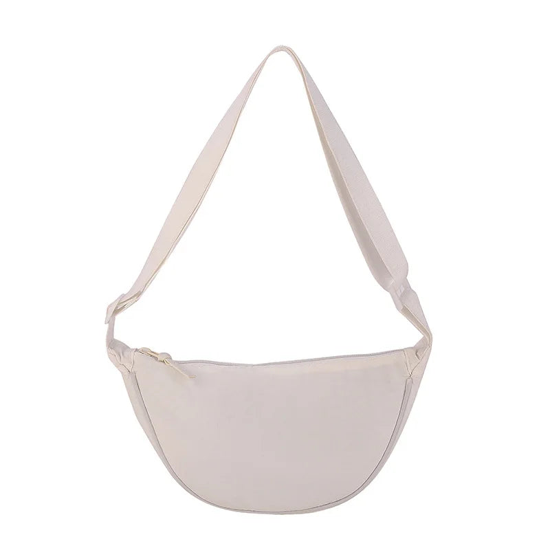 Women's Shoulder Bag Nylon Material Saddle Bag Versatile Fashionable Simple Dumpling Bag Trendy Cloth Bag Women's Crossbody Bag