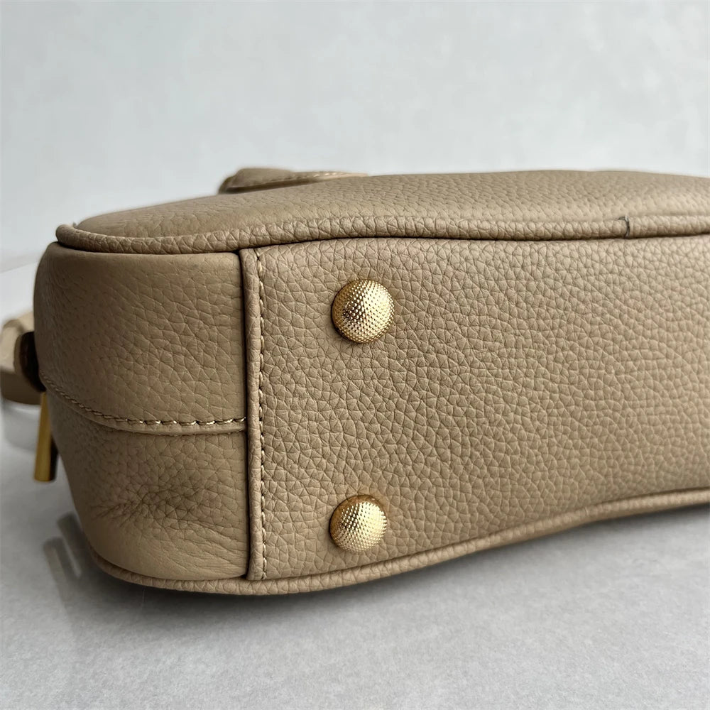 High-Quali Top-Layer Cowhide Leather Boston Sle Women's Handbag Faionable oulder Crossbody Bag with Quali Texture