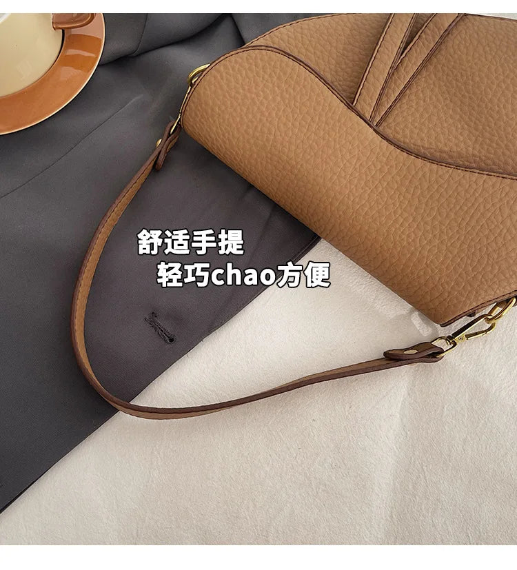 IMJK  24*20*6cm Hot selling light luxury underarm saddle bag, new niche design, casual shoulder crossbody bag bags