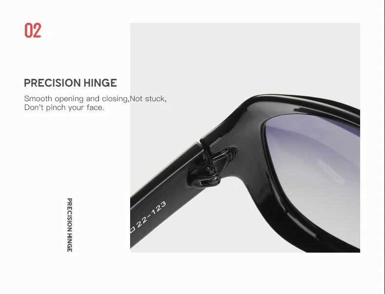 Polarized women's sunglasses oversized fashionable sunglasses UV400 protection fashionable and simple sports 100% UV protection