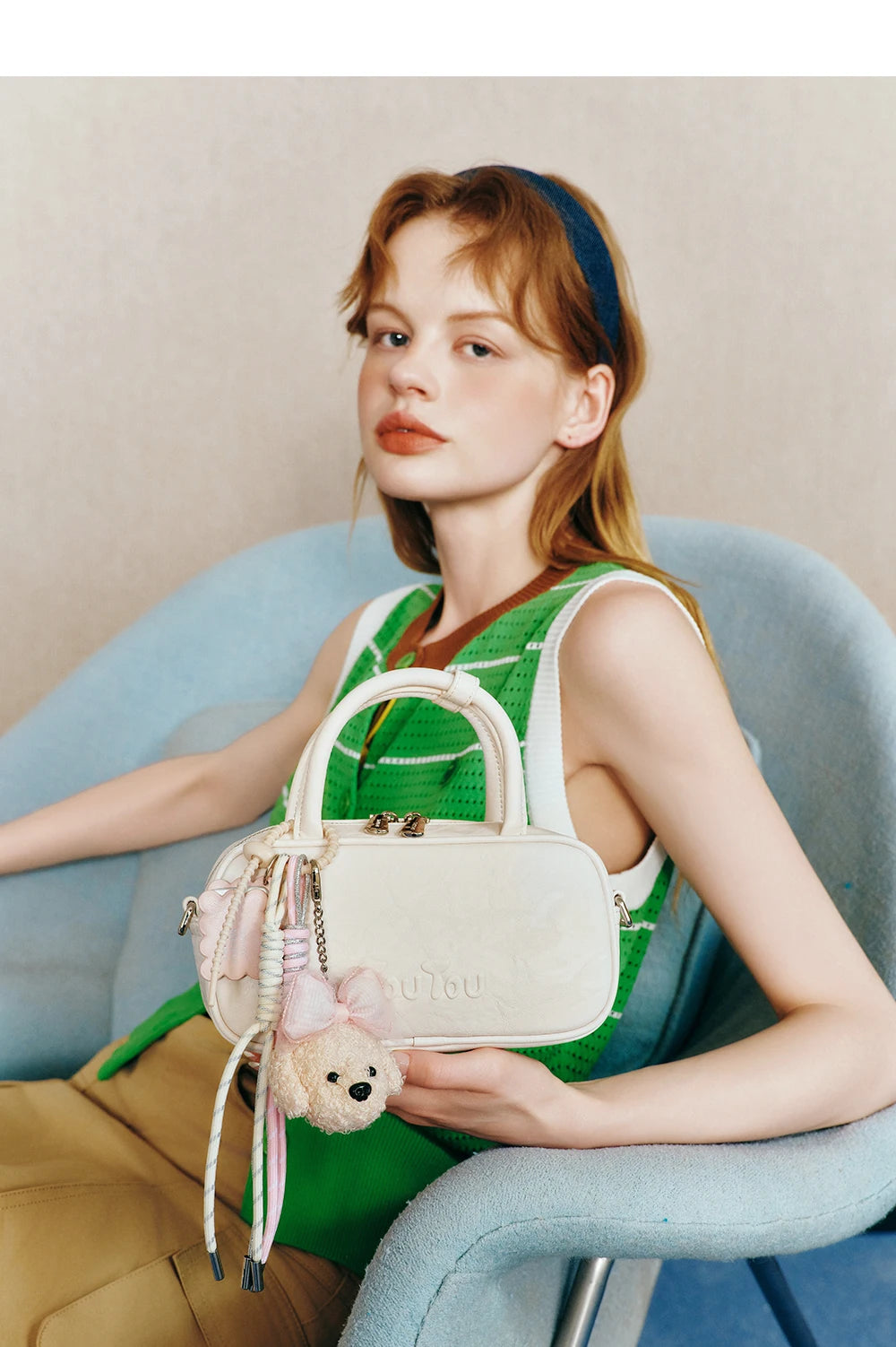 TOUTOU Boston Bowling Bag Imitation Plant Tanning Autumn Shoulder Handheld Crossbody Mini Purse for Women Teacher Christmas Gift