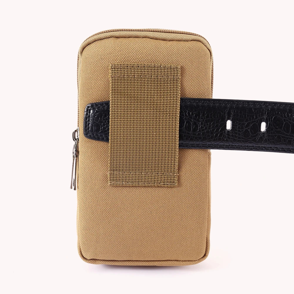 Canvas Waist Pocket Male Outdoor Fanny Bum Bag Purse Business Mobile Phone Pouch Running Pouch Travel Camping Bags
