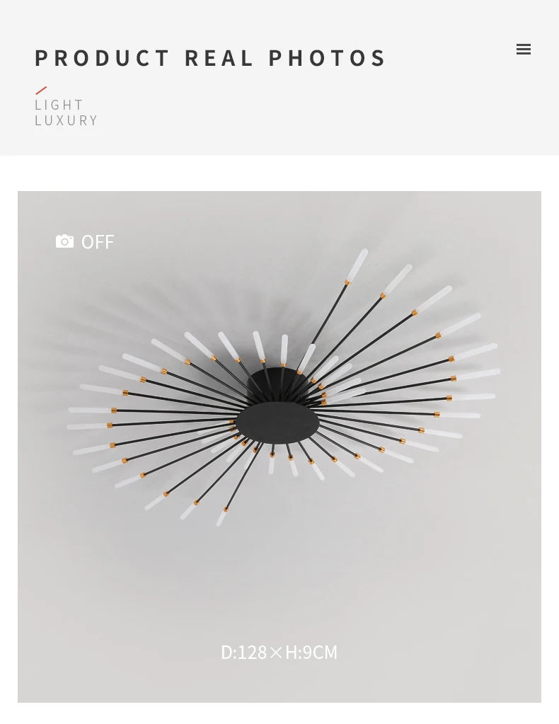 Modern Led Fireworks Pendant Lamps for Living Room Bedroom Chandelier Led Ceiling Hanging Lamp Home Furnishing lighting