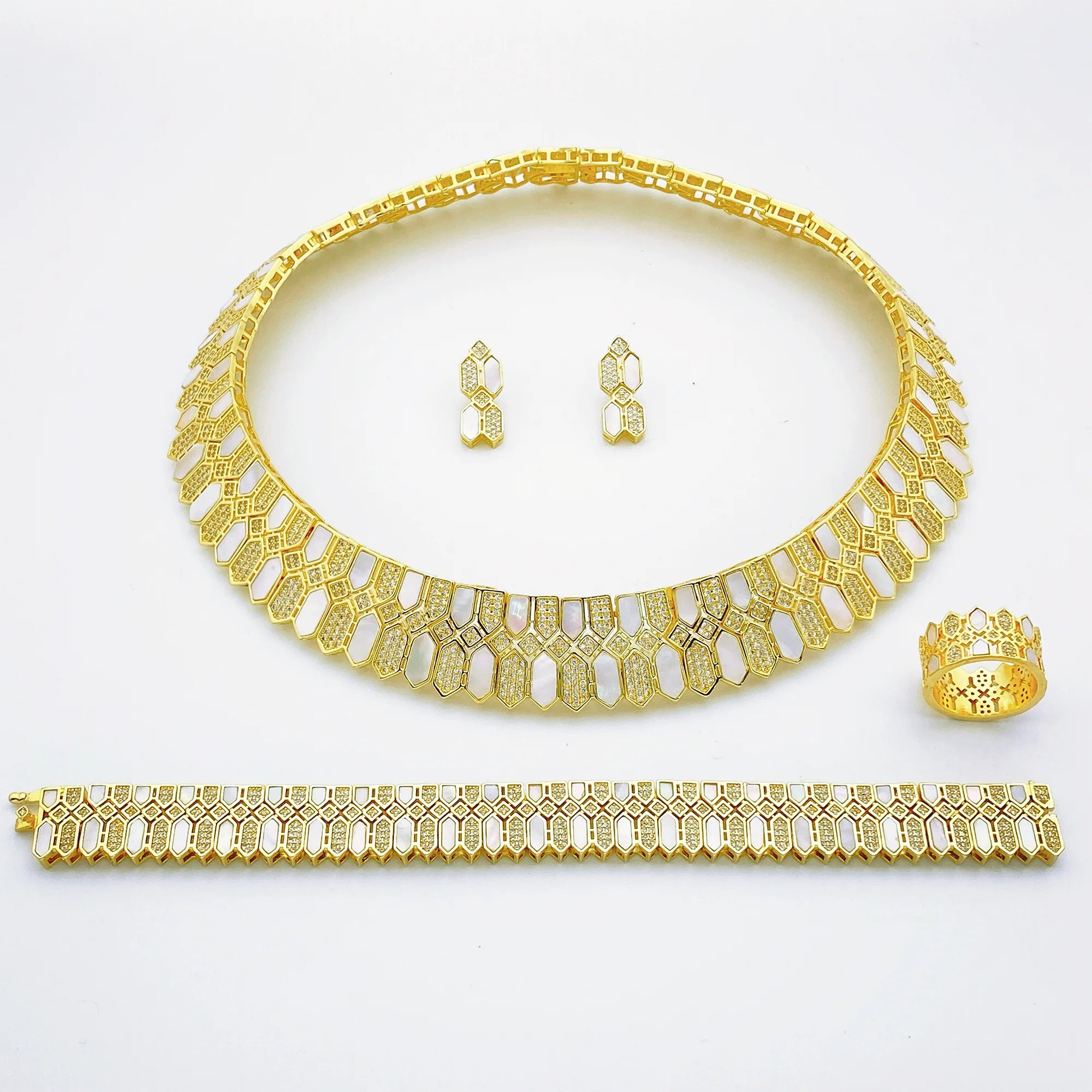 JRH Jewelry Classics Brand Cubic Zirconia Necklace Earring Sets For Women Wedding Bridal Jewelry Sets ,Free Shipping