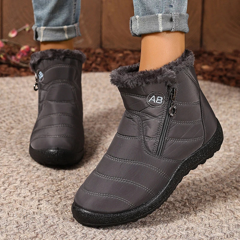 Snow Boots Woman Lightweight Woman Shoes Waterproof Shoes Woman Flat Ankle Boots Plus Size Botas Mujer Women's Winter Boots
