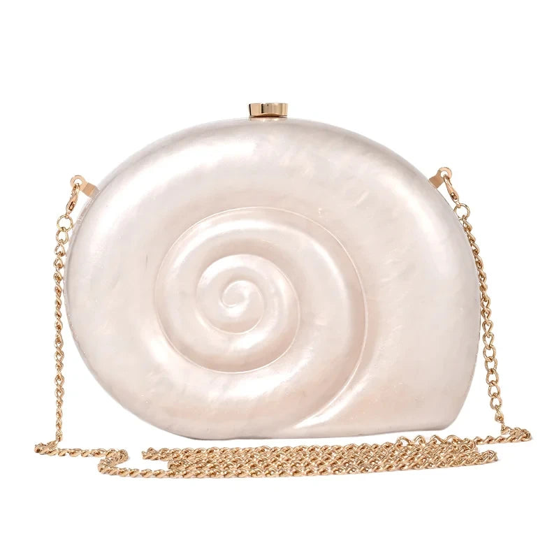 Bags For Women Wallets Acrylic Conch Shell Crossbody Summer Beach Shoulder Bag Wedding Evening Novelty Luxury Designer Handbags