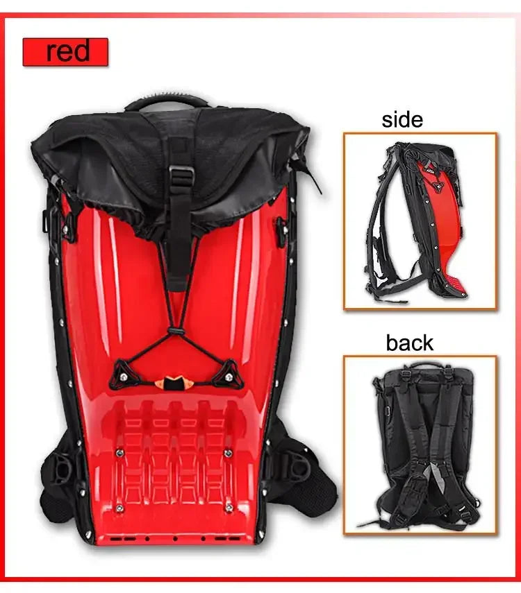25L Motorcycle Riding Hard Shell Luggage Backpack Shoulder Waterproof Motocross/Moto Racing Protective Drop ABS Tank Bags