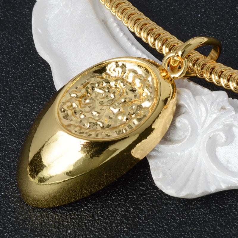 Sunny Jewelry Sets Fashion Classic 18K Gold Plated Hot Sale For Women Earrings Pendent Necklace Romantic Wedding Party