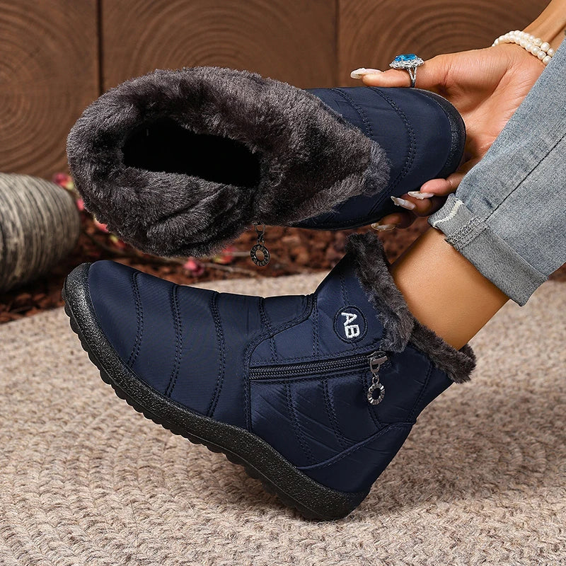 Snow Boots Woman Lightweight Woman Shoes Waterproof Shoes Woman Flat Ankle Boots Plus Size Botas Mujer Women's Winter Boots