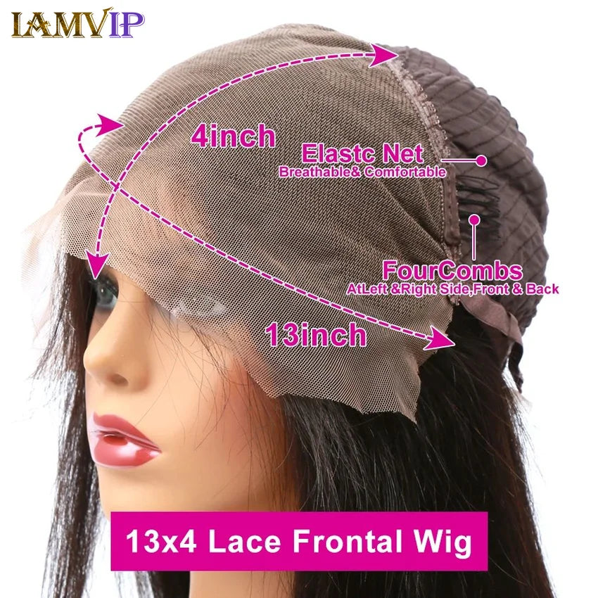 250% 30-36inch Body Wave 13x6 Hd Frontal Human Hair Pre-plucked Lace Brazilian Remy 13x4 Front Wig 4x4 Closure With Hd Full Lace