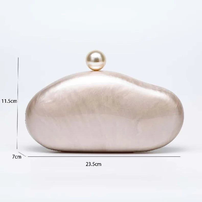 New Fashion Ladies Acrylic Shell Shoulder Bag Elegant Crossbody Clutch For Special Wedding Evening Party