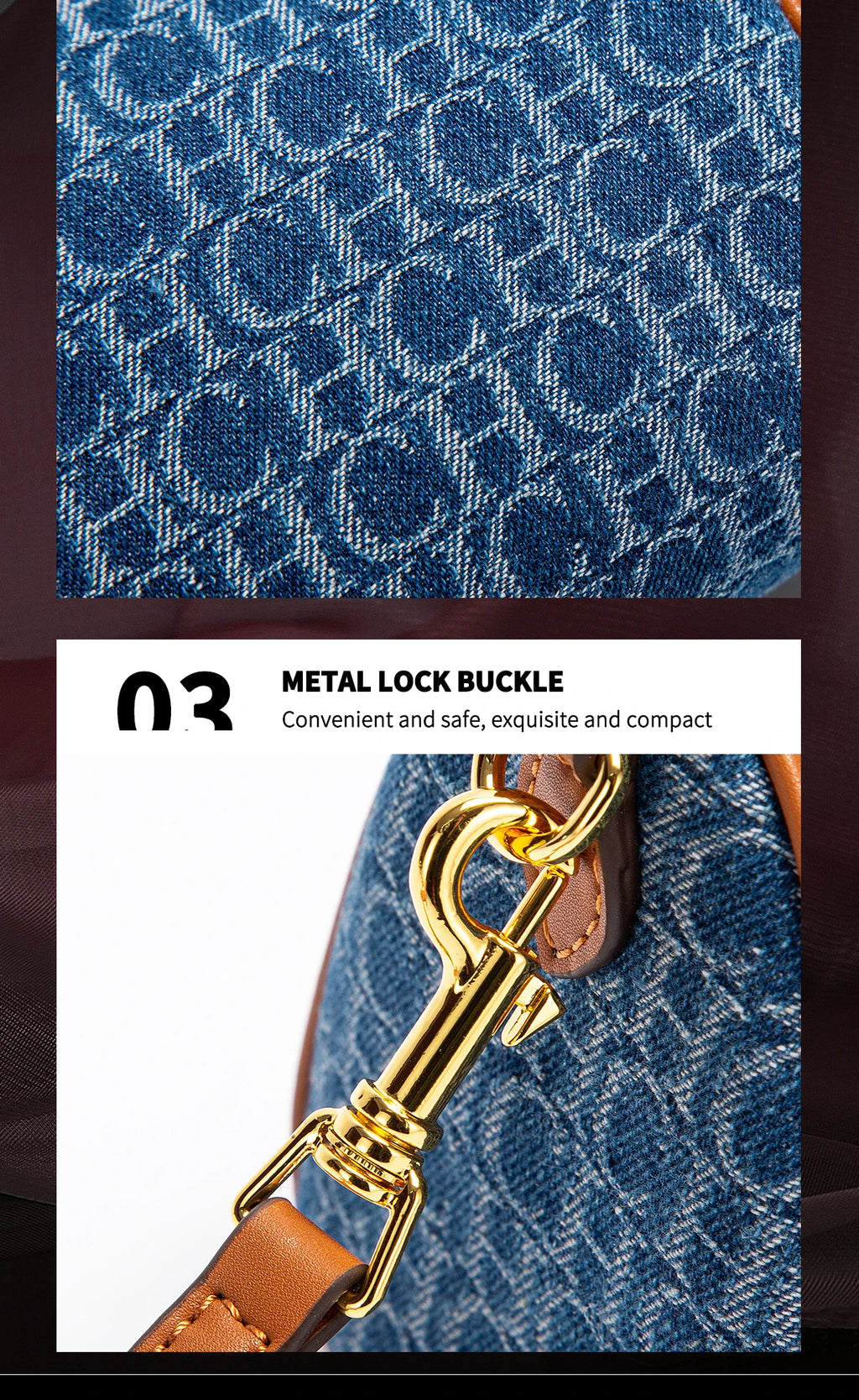 Women's Shoulder Bag 2025 New Cowboy Splicing Pillow Bag, Casual Party Women's Handbag