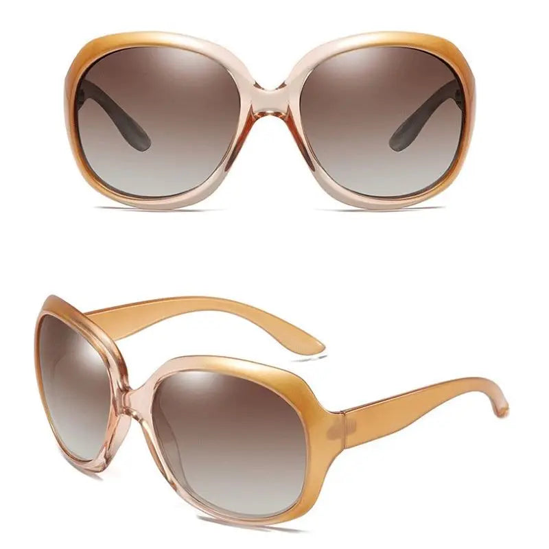 Polarized women's sunglasses oversized fashionable sunglasses UV400 protection fashionable and simple sports 100% UV protection