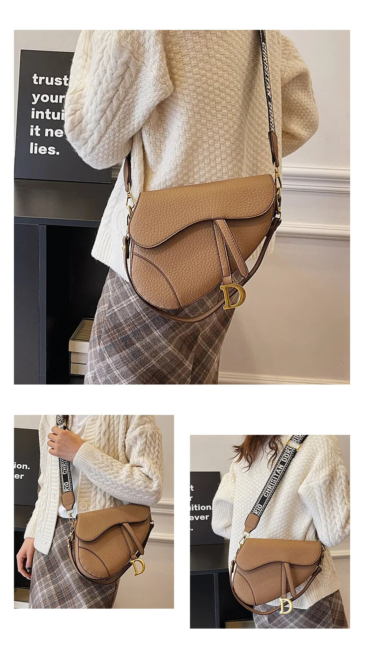 IMJK  24*20*6cm Hot selling light luxury underarm saddle bag, new niche design, casual shoulder crossbody bag bags