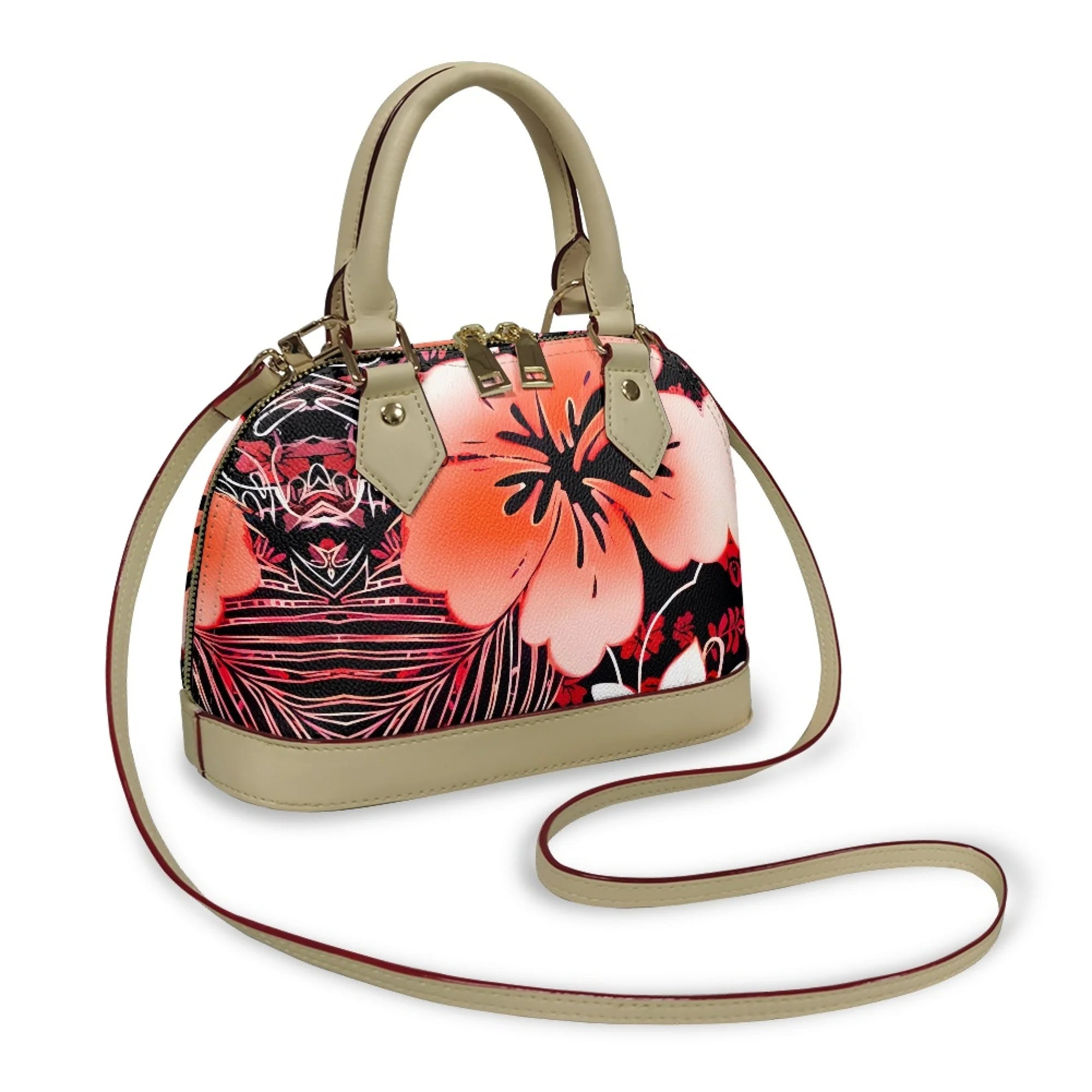 Polynesian Handbag Crossbody Bag Samoan Tribe Hibiscus Flower Design High Quality Shell Bag Temperament Durable Handbag