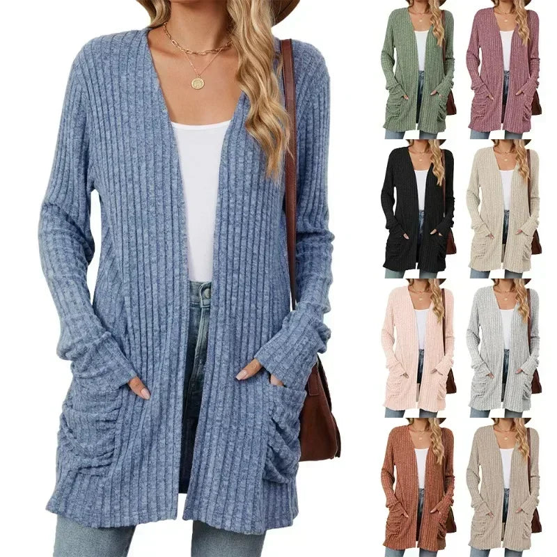 Harajuku Thin Coat Cardigan Women Casual Basic Jacket Fashion Outerwear Jackets Woman Clothes Autumn Streetwear New Ropa Mujer