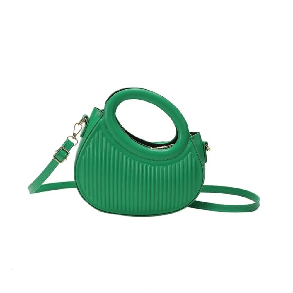 Fashion Women Shoulder Bag Armpit Bag Design Underarm Bag Pleated Saddle Bag Solid Color Messenger Bag Purse Handbags