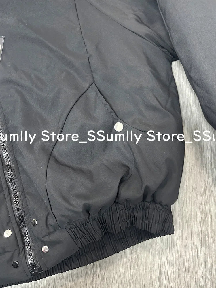 Winter New Elegant Liner Fur Loose Coat Women Y2k Fur Collar Hood Thick Fashion Parkas Casual Outerwear Cotton Padded Jackets