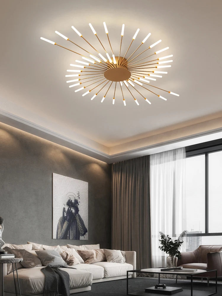 Modern Led Fireworks Pendant Lamps for Living Room Bedroom Chandelier Led Ceiling Hanging Lamp Home Furnishing lighting