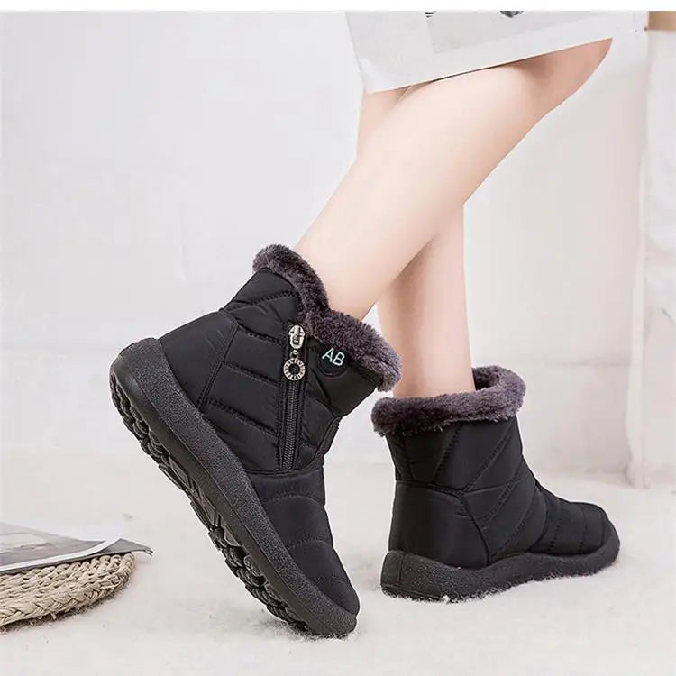 Snow Boots Woman Lightweight Woman Shoes Waterproof Shoes Woman Flat Ankle Boots Plus Size Botas Mujer Women's Winter Boots