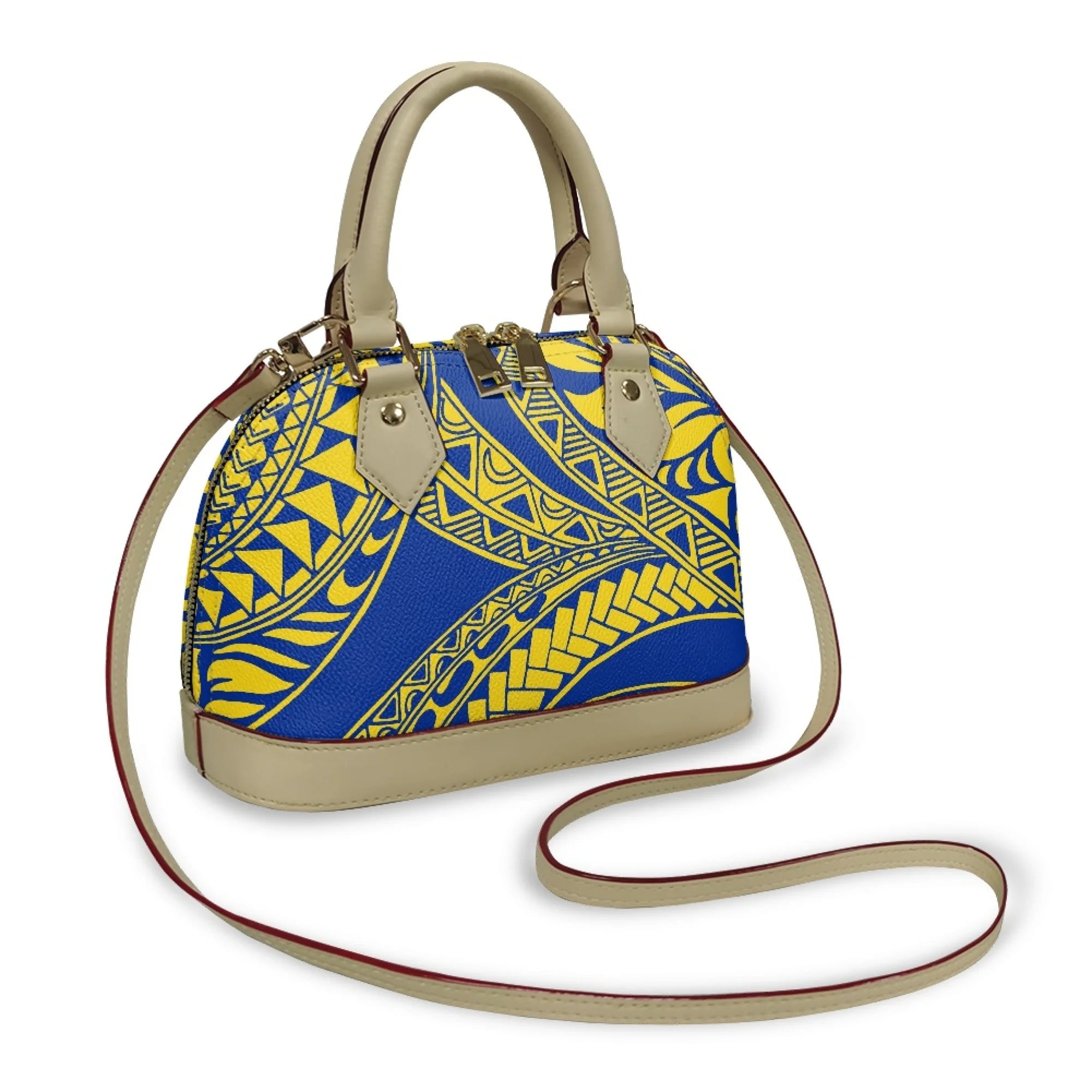 Polynesian Handbag Crossbody Bag Samoan Tribe Hibiscus Flower Design High Quality Shell Bag Temperament Durable Handbag