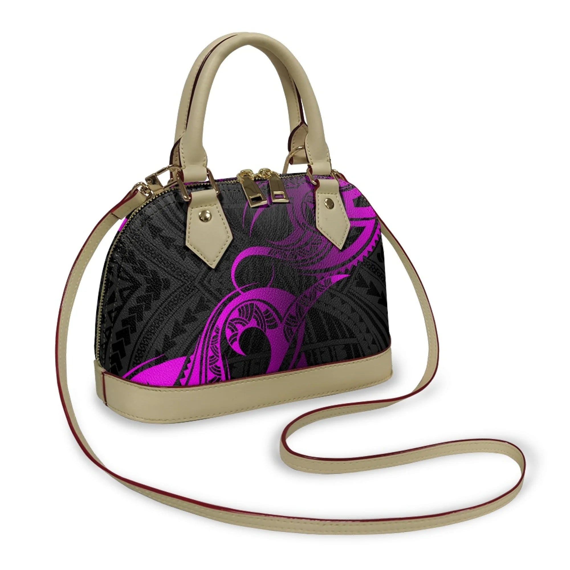 Polynesian Handbag Crossbody Bag Samoan Tribe Hibiscus Flower Design High Quality Shell Bag Temperament Durable Handbag