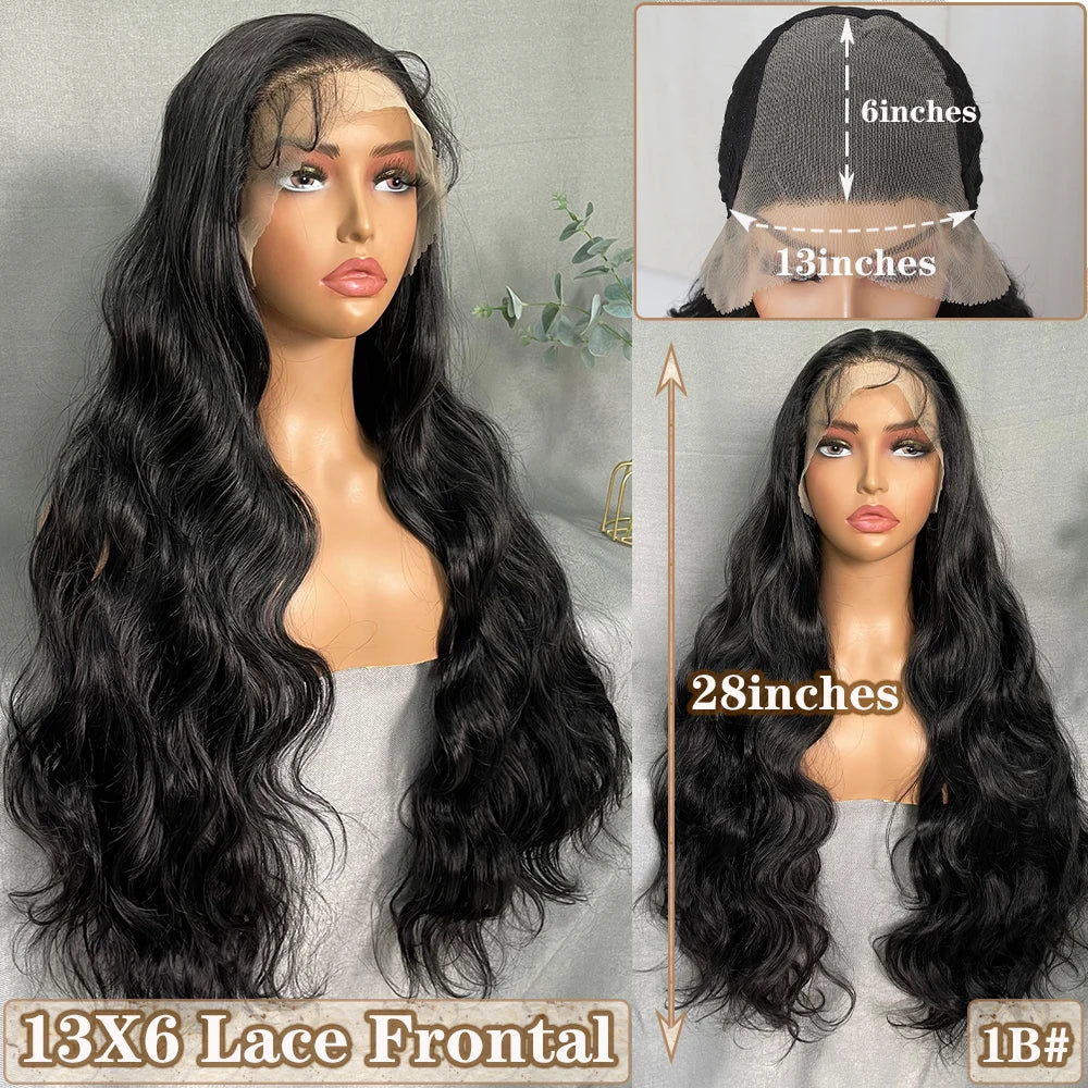 Light Brown Synthetic Lace Wigs X-TRESS Super Long Loose Wave 13x4 Lace Frontal Hair Wig with Baby Hair Daily Fashion New Style