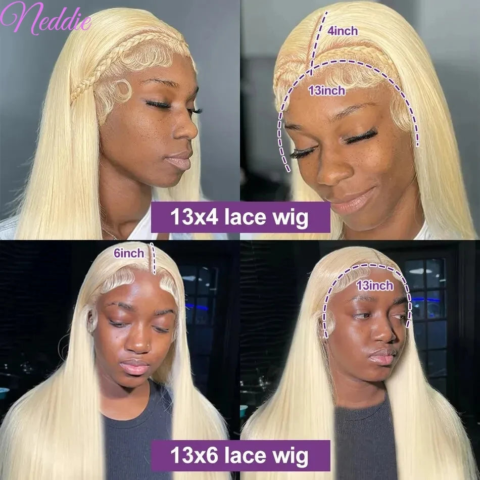 Blonde Wig Straight 613 Hd Lace Frontal Wig 13X6 13X4 Transparent Brazilian Straight Lace Front Wigs 30 Inch 100% Human Hair