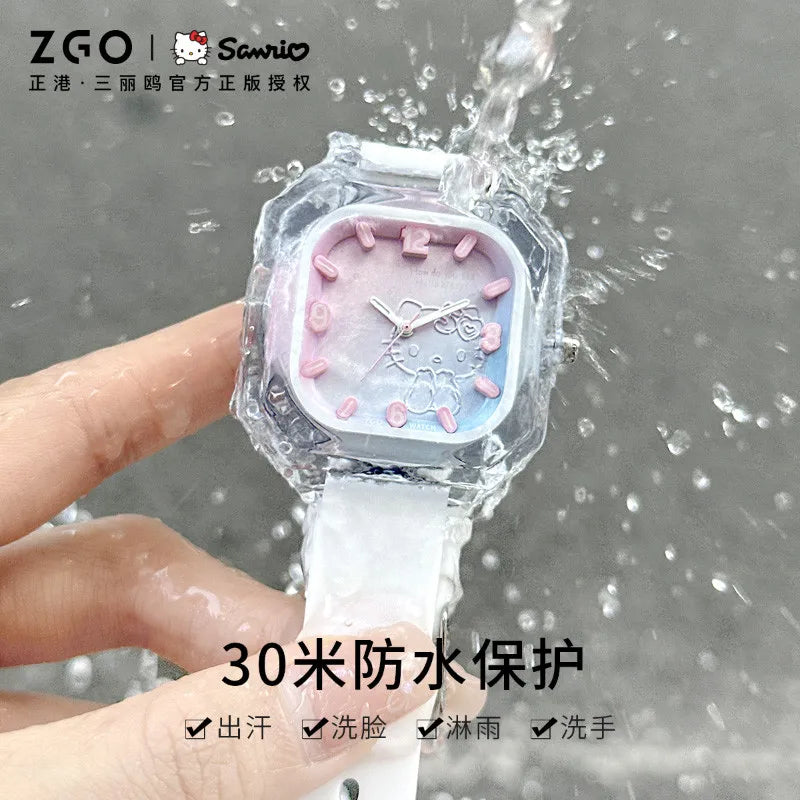 ZGO Sanrio 50th Anniversary Hello Kitty Women's Watch Fashion Waterproof Quartz Watch for Students, Perfect Gift 2198
