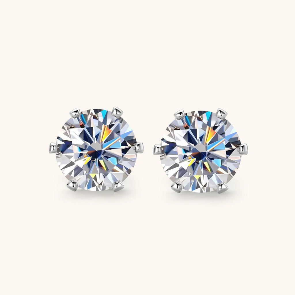 0.1-3ct Moissanite Diamond Stud Earrings for Women Men 925 Silver Original Certified Plated 18k Gold Earring Wedding  Jewelry