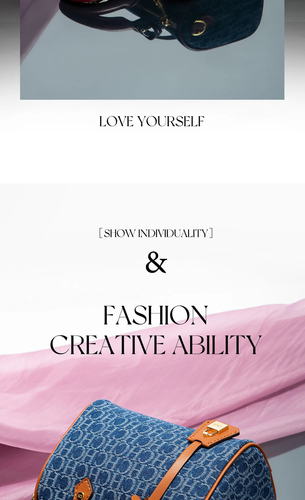 Women's Shoulder Bag 2025 New Cowboy Splicing Pillow Bag, Casual Party Women's Handbag