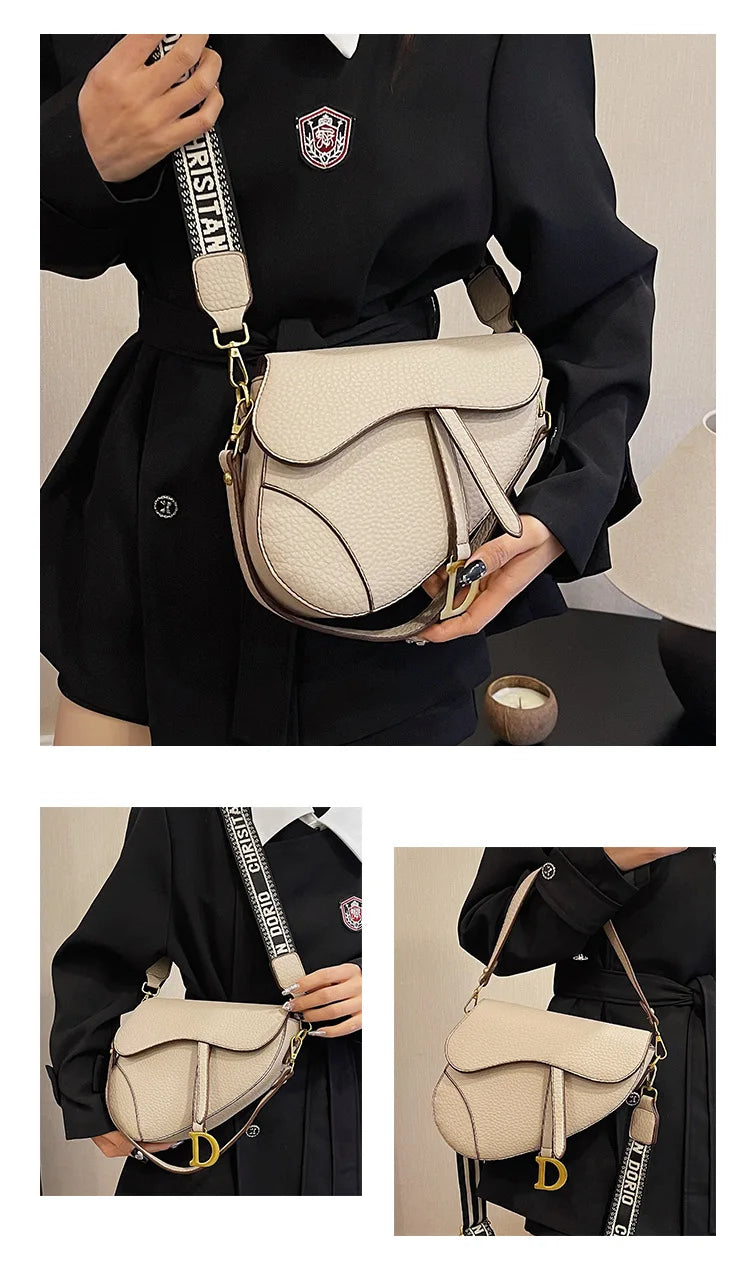 IMJK  24*20*6cm Hot selling light luxury underarm saddle bag, new niche design, casual shoulder crossbody bag bags
